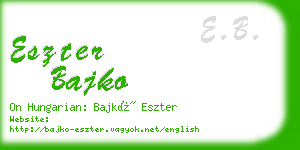 eszter bajko business card